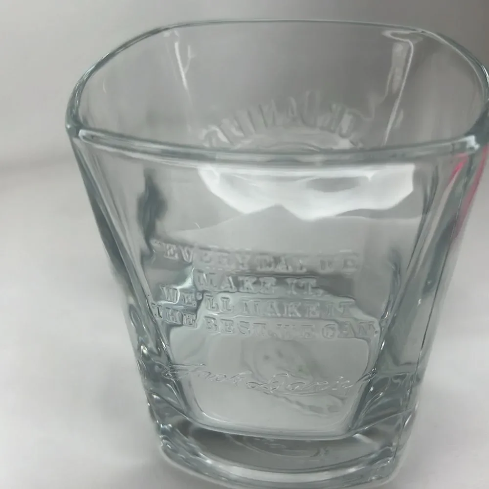Jack Daniel’s Whiskey Rocks Glass Old No 7 Brand 8 Oz Engraved 3 1/2 In Tall Bar